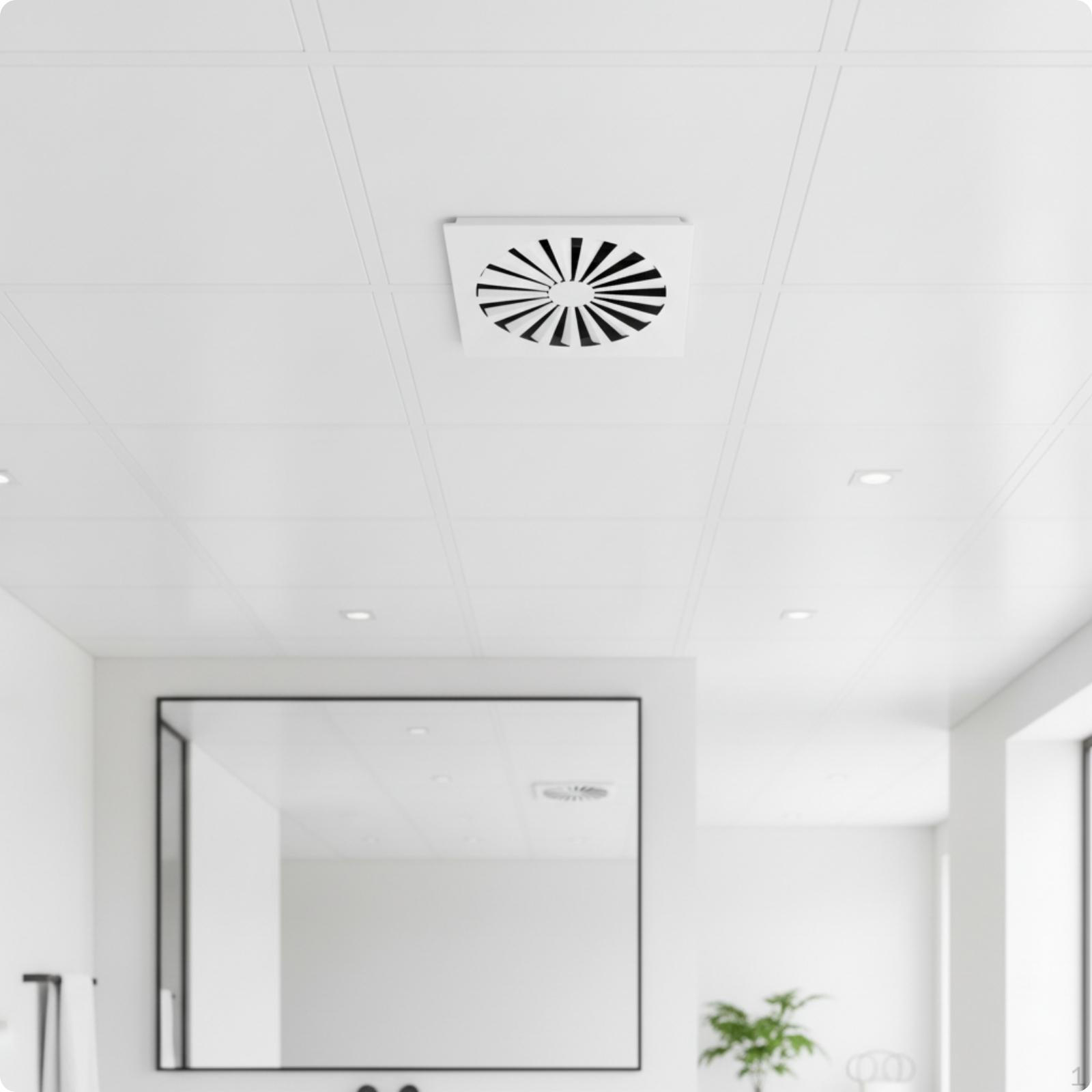 Ventilācijas panelis ar cauruļvada savienotāju Balts