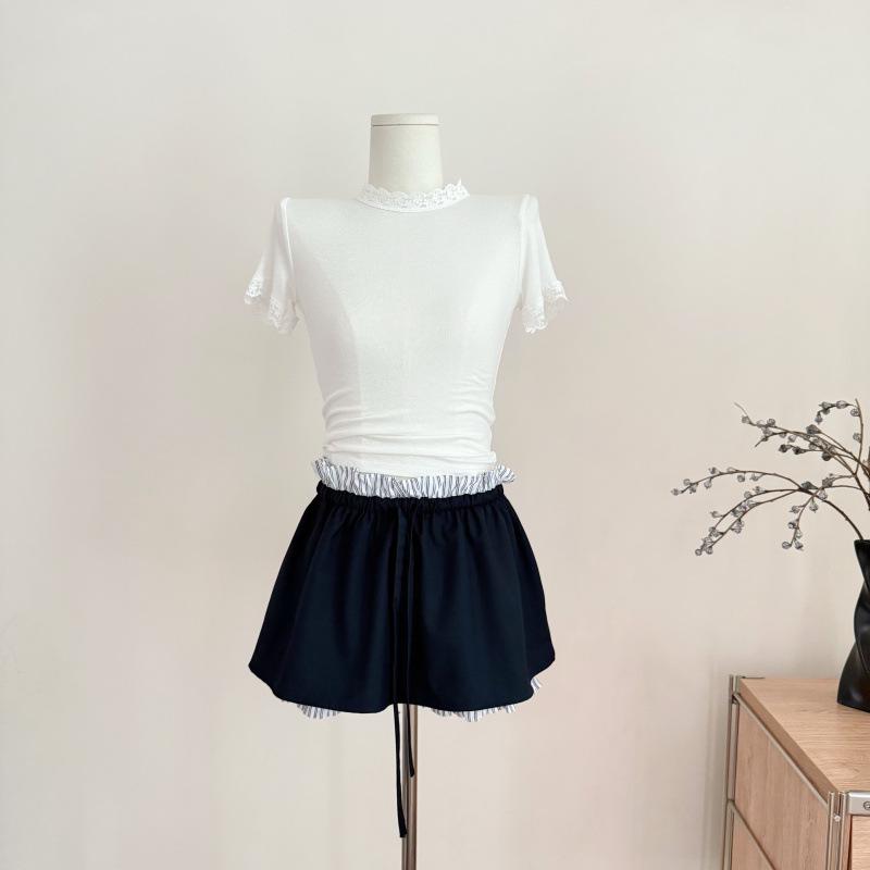 

Shu Tan Ballet Senior Sister Lyocell Linen Cloud Lace T-Shirt Medium