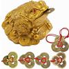 FengShui Kröte Geld Glücksbringer Weihe und Glücksgeld Kröte Geld Frosch Goldene Kröte Ornamente Heim Büro Dekoration Glücksbringer Geschenke