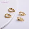 18K Gold Plated Tube Pendant Bail,Inlaid Zircon Pendant Charm Holder Spacer Connector For Fashion Jewelry Making Accessories