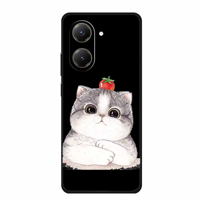 Black Silicone Case For Xiaomi Poco X7 Pro M7 4G Plus Case Cartoon Soft TPU Back Cover For Poco C71 Redmi A5 4G Phone Case C 71
