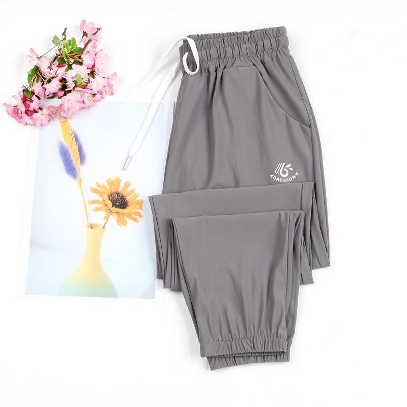 Summer new quick-drying pants women's summer thin ice silk pants summer women's elastic pants pink pants leggings sweatpants sun protection
