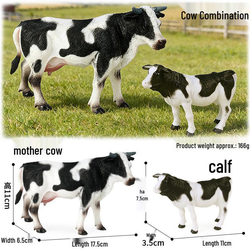 Cross-border Animal Simulation Model Set: Sheep, Sow, Dairy Cow, Horse - Children's Cognitive Toy