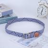 Non-Porous Non-Punching Pin Buckle Men'S And Women'S Same Woven Belt Elastic Elastic Casual Canvas Belt Student Belt