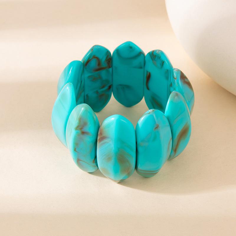 Personalizovaný Spojovaný Elastický Korálkový Náramek Niche Barva Rozmazaný Akrylový Náramek Větrný Náramek