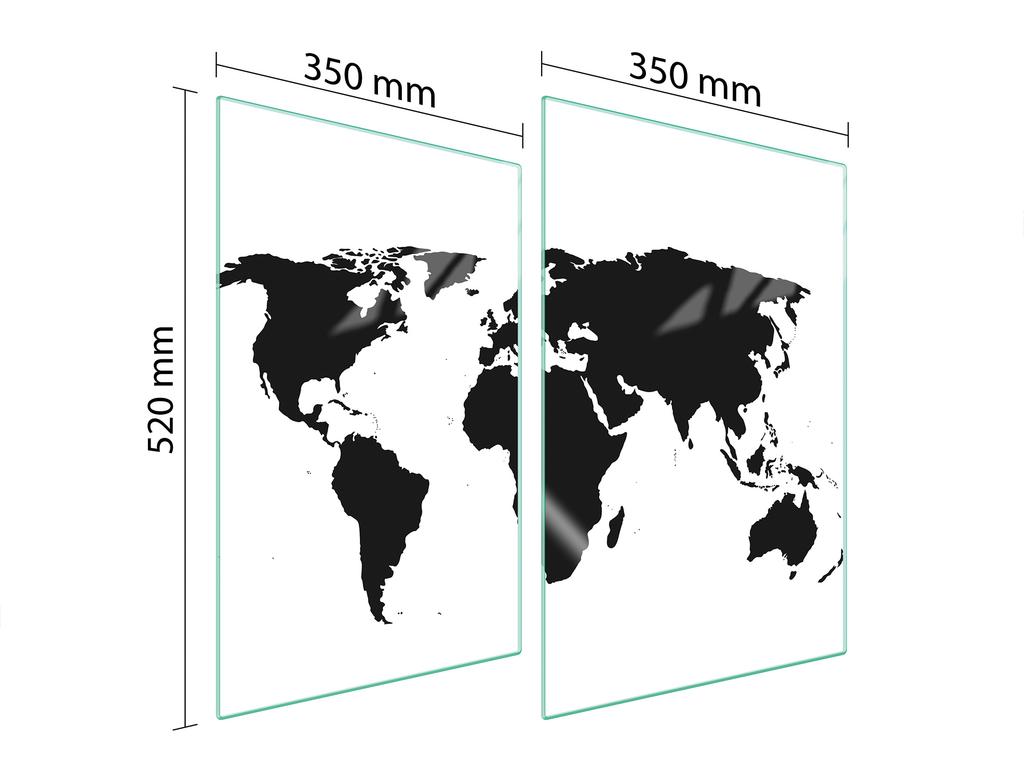 SZKLANA PŁYTA OCHRONNA DO KUCHNI 2x35x52 MAPA