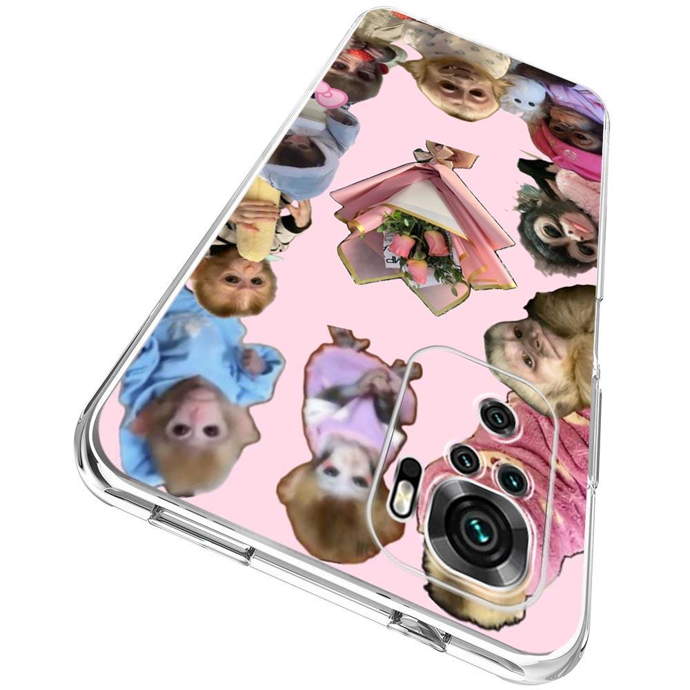 Handyhülle für Xiaomi Redmi Note 15 14 13 12 4G 10 11 Pro Plus 5G 14C 13C 12C 10C Klare Weiche TPU Hülle Niedlicher Lustiger Affe