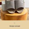 Jie Liya Linen Non-Slip Slippers - Unisex, Plus Size, Silent, Indoor/Office, All-Season