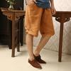Men's Casual 45720 Pants Cotton Linen Solid Color Shorts with Pockets Breathable Quick Dry