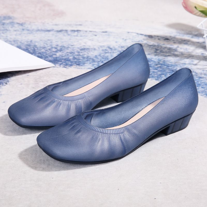 Beach Simple Plastic Crystal Jelly Fashion Single Shoes Ins Bag Head Comfortable Transparent Sandals Women's Summer Non-slip