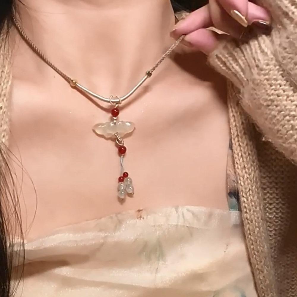 Tibetan Ancient Style Fringed Necklace Female Exotic Style Accessories Ethnic Style Retro Miao Neck Chain Jewelry