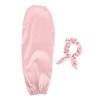 Bonnet for Sleeping Daily Usage 2 In 1 Hair Ties   and Curly Hair Bonnet with Elastic Scrunchie Pink