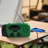 Multifunkční nouzové rádio s baterkou, přenosné s vysokou kapacitou 6000 mAh, nabíjení smartphonu, nabíjení klikou, solární nabíjení, LED světlo,