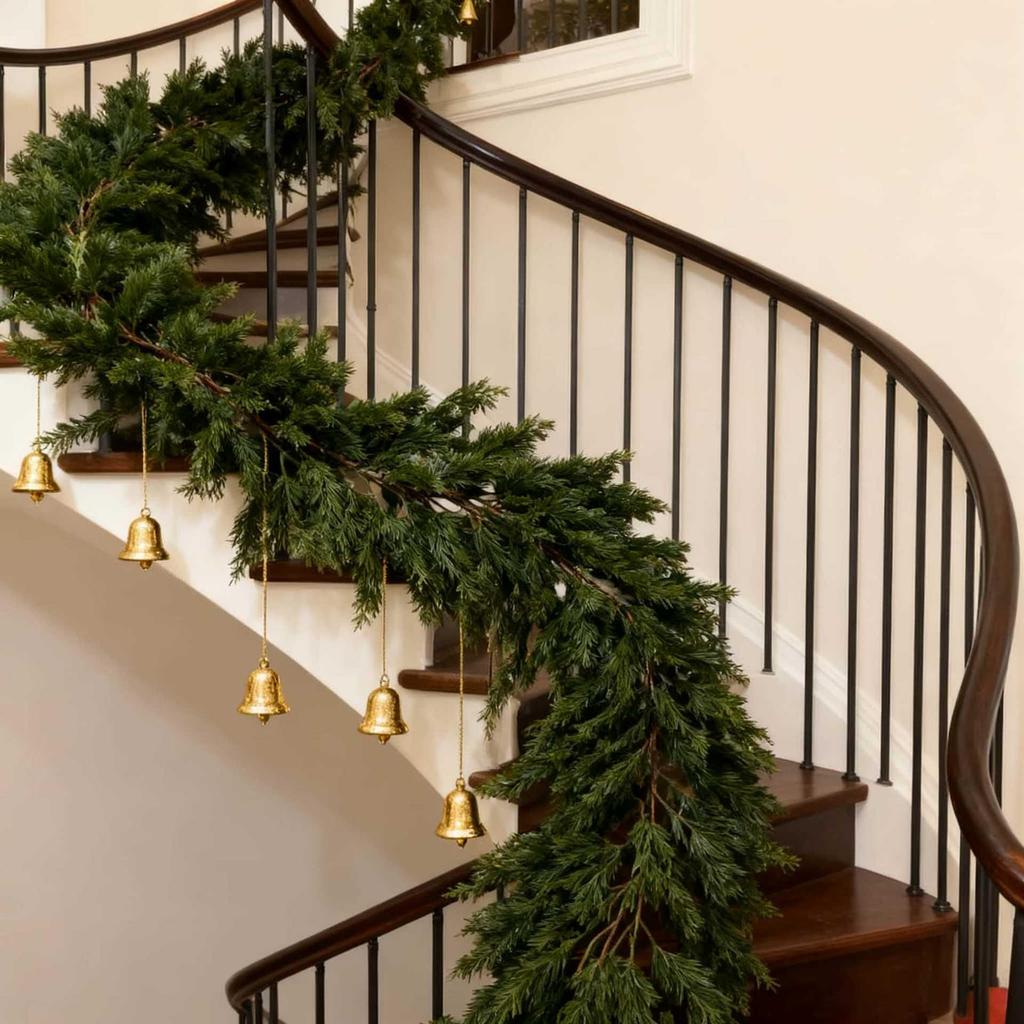 2025 Independence Day Norfolk Soft Rubber Hand-feel Pine Needles Christmas Garland