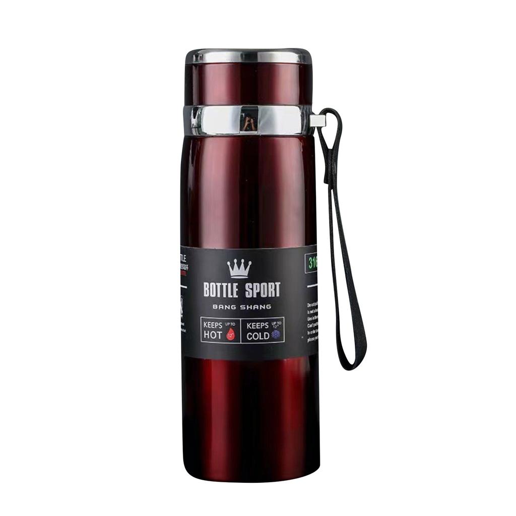 Stainless Steel Thermo Cup Portable Sling Travel Kettle Large Capacity Outdoor Sports Kettle