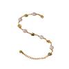 Elegant French Style Interlocking O Chain Pearl Necklace For Women
