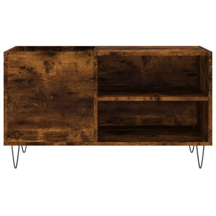 VidaXL Record Cabinet Smoked Oak 85x38x48 Cm Engineered Wood 831705