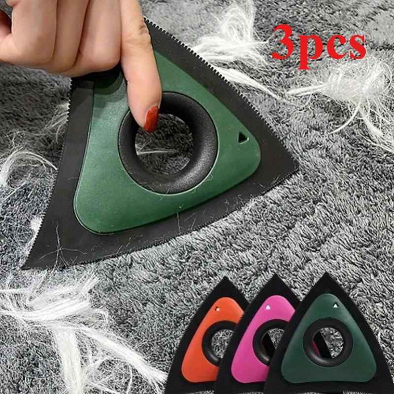 

Pet Hair Remover Brush - Triangular Adhesive Tool for Cat & Dog Hair on Beds, Carpets & Sofas