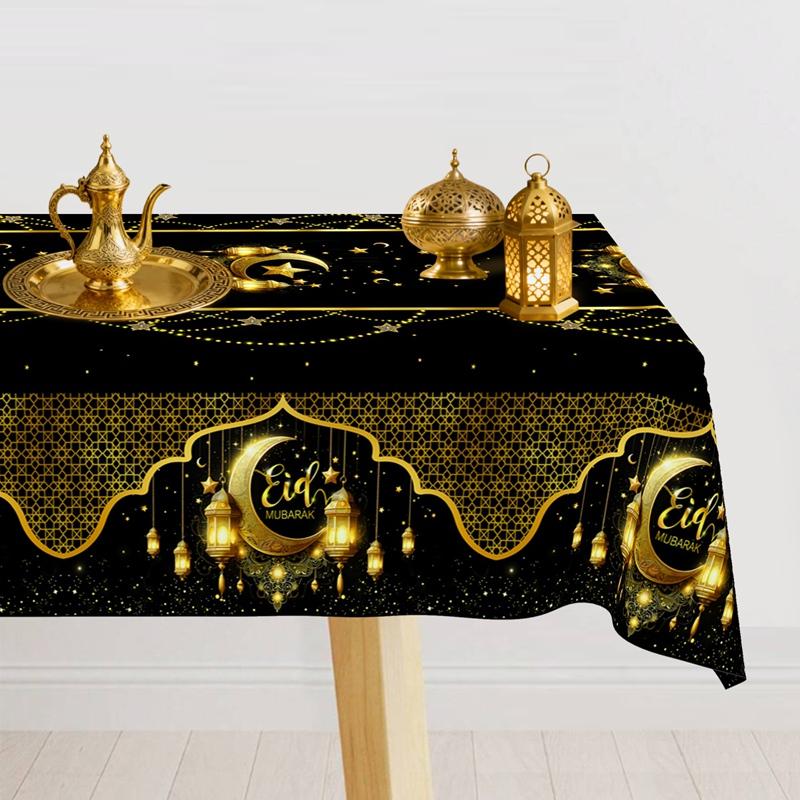 Eid Mubarak Tablecloth Ramadan Decoration 2026 for Home Islamic Muslim Party Eid Al Adha Gifts Ramadan Kareem Happy Eid Al Fitr
