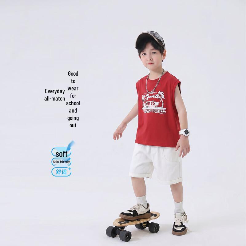 Boy s Summer Cotton Vest & Shorts Set 120