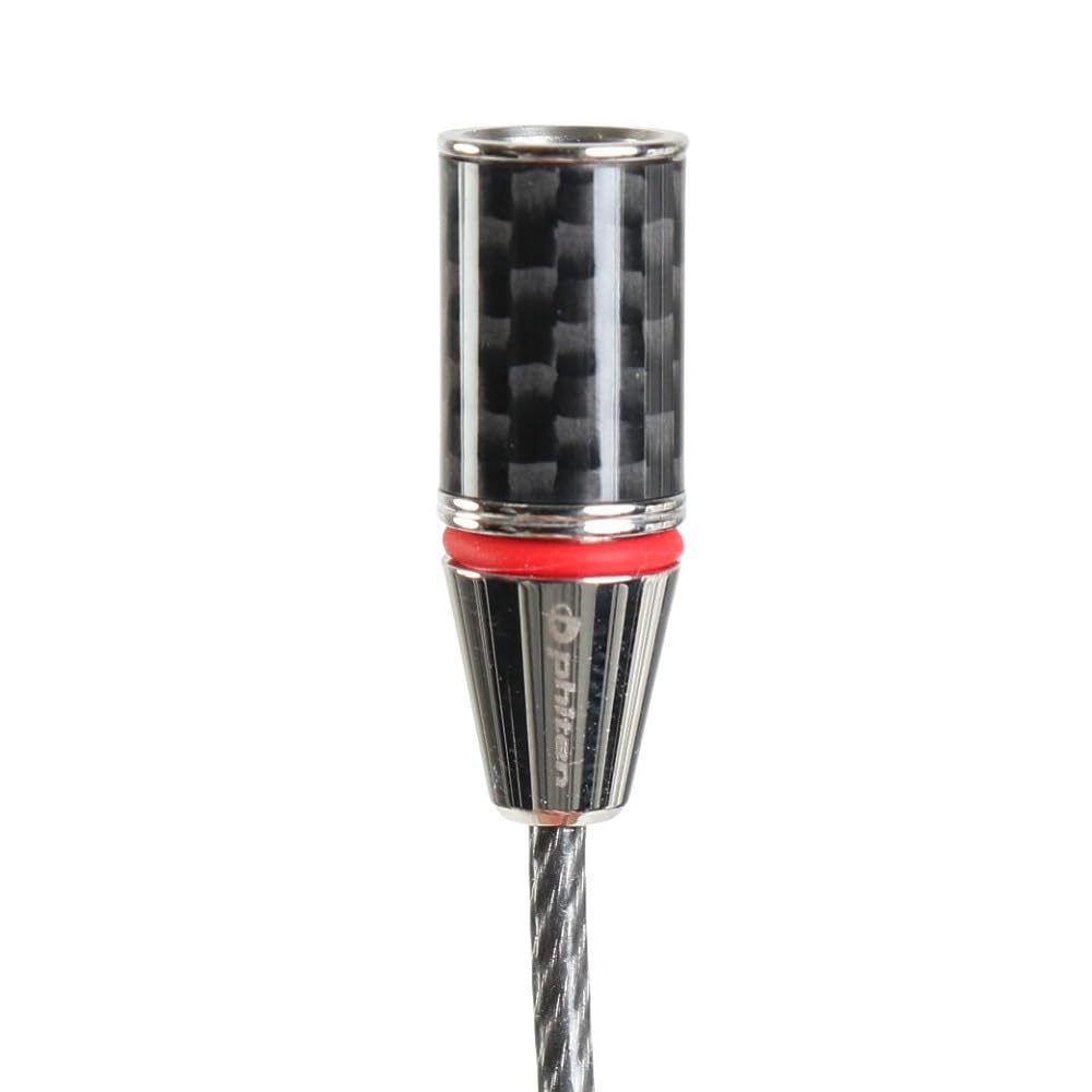 Phiten RAKUWA Necklace Wire EXTREME Carbon || Silver, 50cm [Relieves Stiff Shoulders and Neck] [Made with Phiten's Advanced Metax Technology] Men's