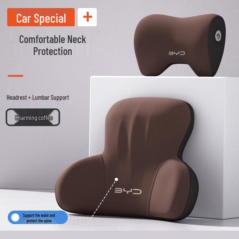 BYD Car Neck & Lumbar Support Cushion for Qinplus/Songpro/Seagull/Haipei Hui