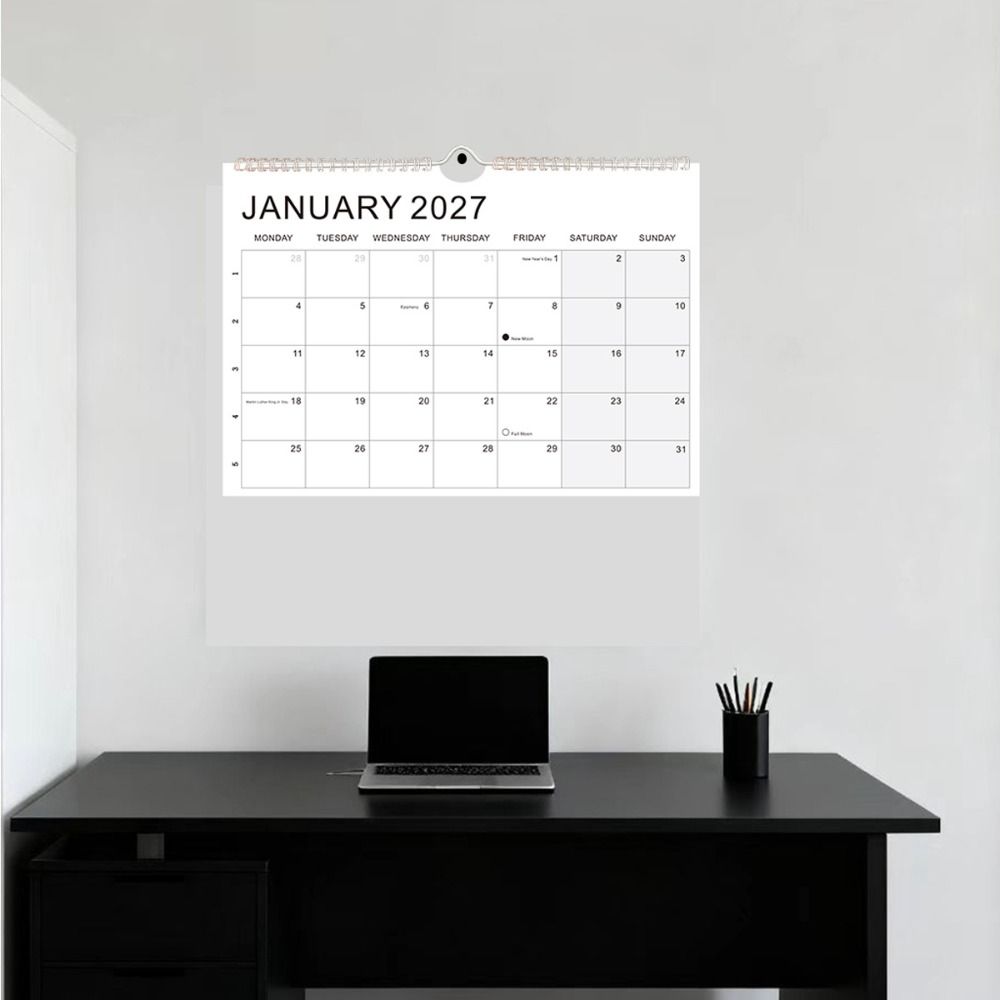 Jan. 2026 - Jun. 2027 Wall Calendar Thick Paper English Calendary New 2026 Calendar  Home