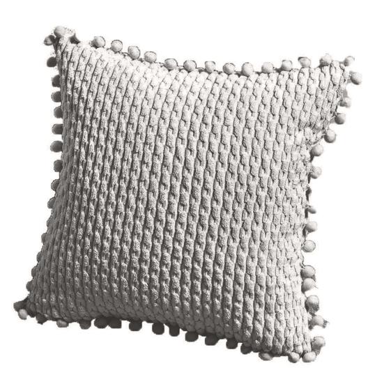 Pouzdro na polštář Stylový měkký jednobarevný povlak na polštář 45x45 cm Pouzdro na polštář v severském stylu se střapcem Kulový povlak na polštář Potřeby pro domácnost