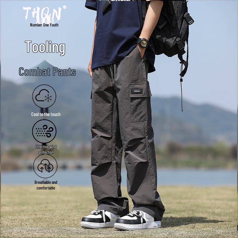 Men s Street Style Loose Fit Cargo Pants 4XL