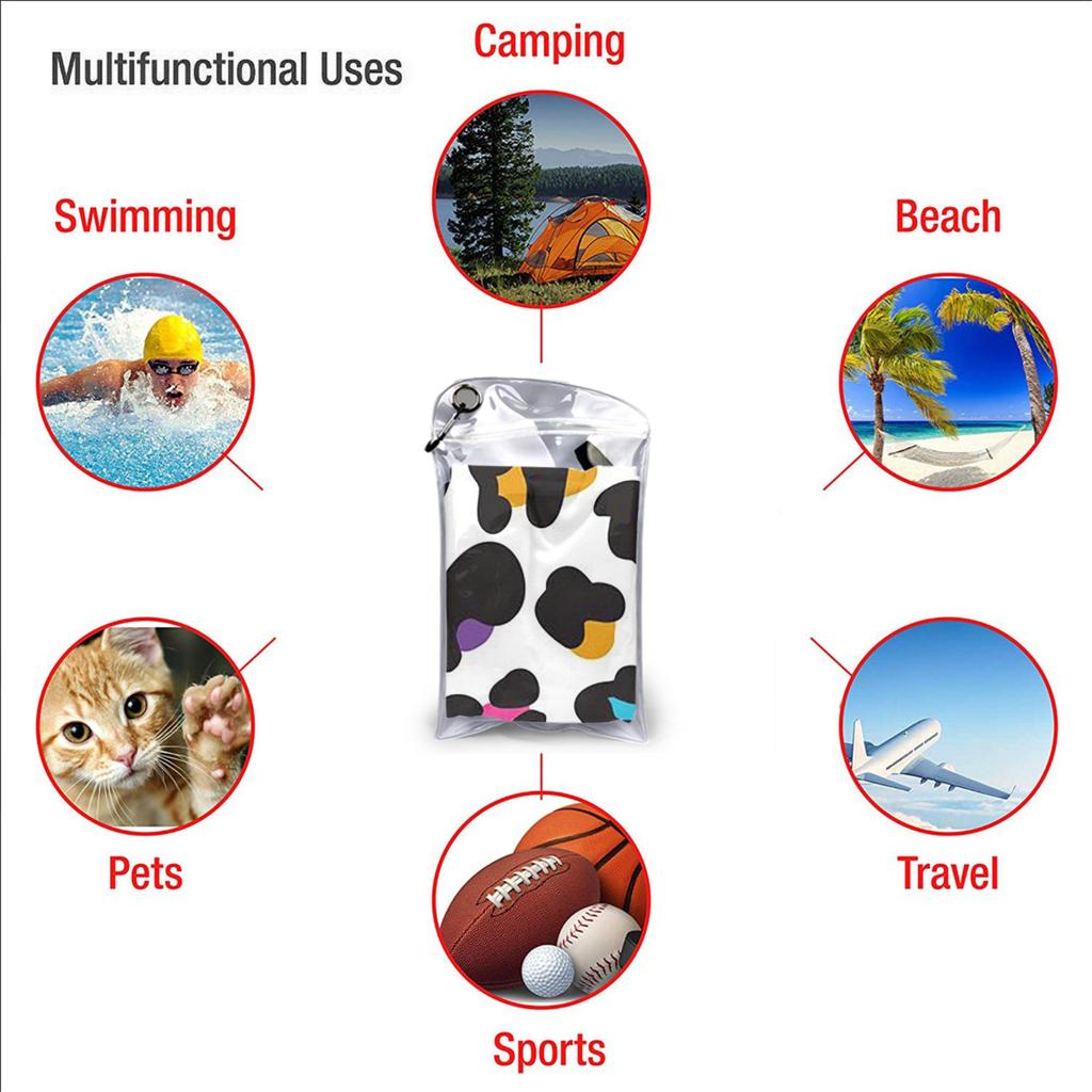 Orange Leopard Beach Towel Soft Microfiber Quick Dry Absorbent Quick Towels For Pool
