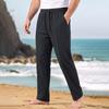 Men's Casual Cotton Linen Pants Breathable for Spring and Fall