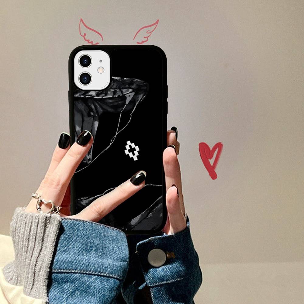 M-MARCELO B-BURLON PC+TPU Telefoonhoesje Voor IPhone 17 16 15 14 13 12 11 Pro Max Plus Kawaii Cartoon Cover