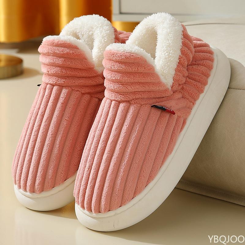 Fashion Winter soft comfortable thick soled women's indoor home warm cotton shoes simple daily lightweight women's slippers