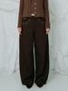 HHIPS Flower Stud Cotton Denim Pants (Brown)