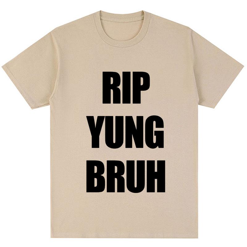RIP YUNG BRUH Graphic T-Shirt Lil Tracy Meme Peep Summer Funny T Shirt Men Women Cotton Oversized Hip Hop T-Shirts Streetwear