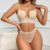 Sexy underwear women's summer thin U-shaped big halter, beautiful back underwear, a variety of ways to wear to gather underwear sets