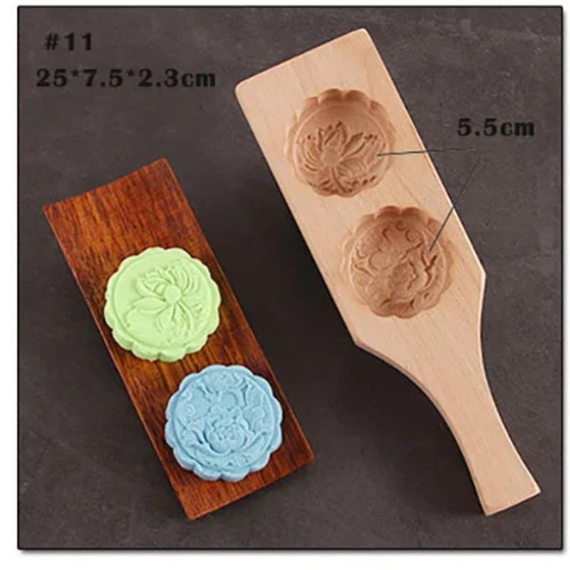 Wooden Pastry Mould Mung Bean Cake Mold Baking Tool 3d Ice Cream Diy Kitchen Household Products A Snack Accessories Party Gift
