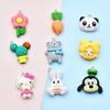 DIY Handmade Jewelry Accessories: Resin Cute Rabbit, Panda, Cactus, and Flower Pendants