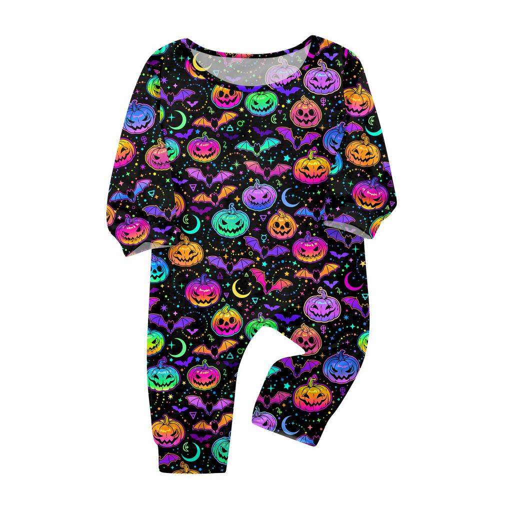 Family Matching Print Sets Pajamas Loungewear Outfits Family Matching Long Sleeve Tops+Pants Set