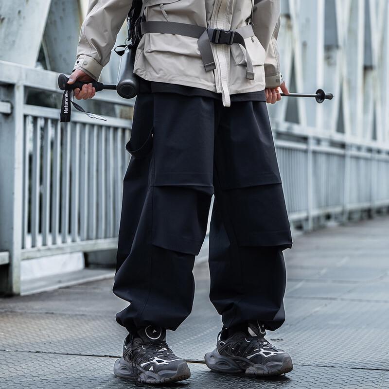 AOGZ Unisex Outdoor Loose Fit Cargo Parachute Pants 2XL