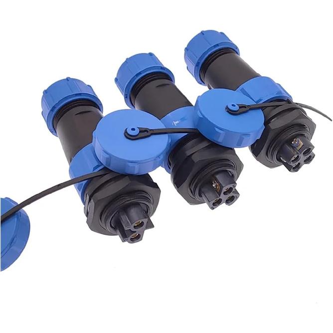 Welding SP21 Waterproof Connectors IP68 Aviation Plug Male Female 2pin 3pin 4pin Screw Connection (SL21-4D)