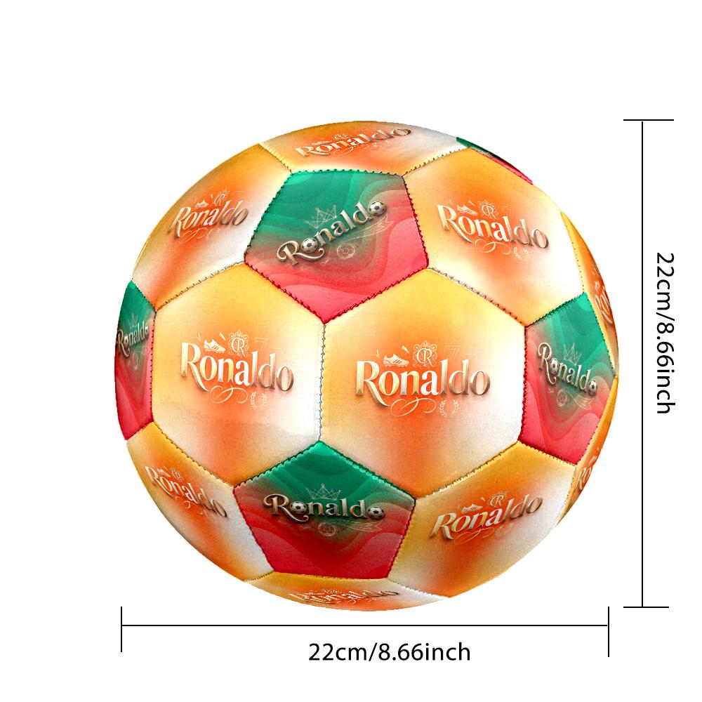 Ronaldo's Frozen Journey Size 5 Soccer Ball Machine Sewn Indoor/Outdoor Training and Matches Sports Enthusiast Gifts