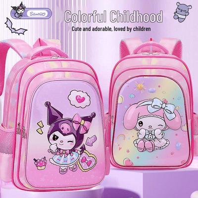 Kuromi 3D Stereoscopic Waterproof Backpack for Girls, Suitable for Grades 1-2-5 