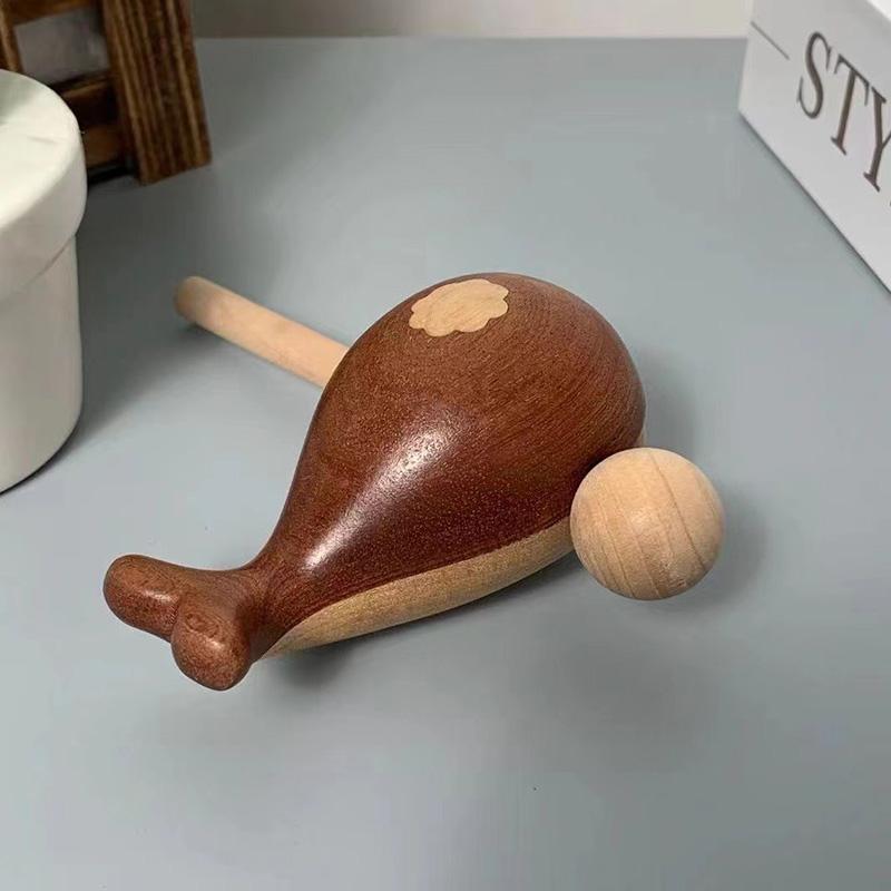 Solid Wood Relieve pressure Wooden Fish Decorative ornaments -Cute animal small whale Model Home Room Office Ornaments Gift