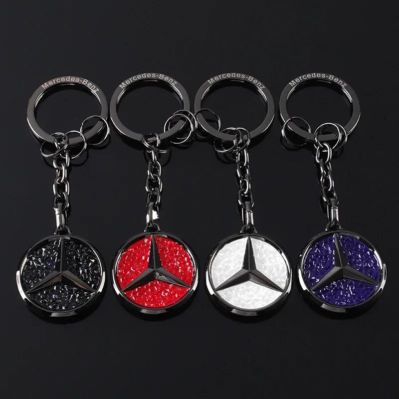 UHBKX1 2025 Hot Car Key Sticker Auto Control Keychain Badge Accessories For Mercedes Benz AMG Smart W205 C300 W203 W206 W108 W124 W126