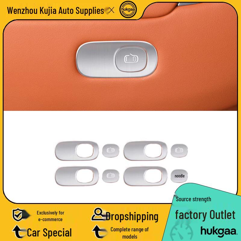 AITO M7/M8 Car Door Button Anti-Scratch Stainless Steel Decor