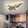 Children's J-35 Fighter Model Ceiling Light - Eye-Protection, Creative Airplane Design for Boys' Bedrooms