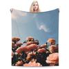 Warm Soft Blanket Girls Boys Decorative Flower Market  Throw Blanket  Flannel Bedspread For Outdoor Novelty Sofa Bed Cover