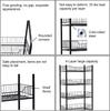 4-Tier Standing Shelf Units Kitchen Bakers Rack Organizer Holders with Wheels Snack Display Rack Household Metal Storage Rack