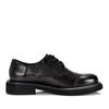 Men's Retro Handmade Genuine Leather Derby Shoes – Thick Sole, Three-Piece Toe, Perfect for Weddings and Formal Business Events